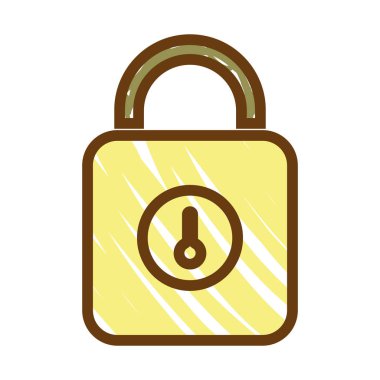 güvenli asma kilit güvenlik izole simgesi