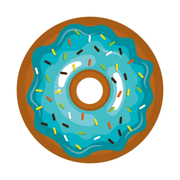 Delicioso dulce donuts icono — Archivo Imágenes Vectoriales