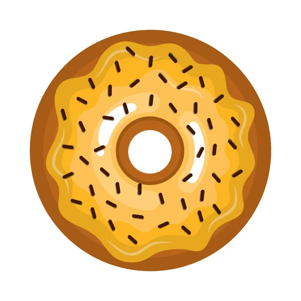 Delicioso dulce donuts icono — Vector de stock