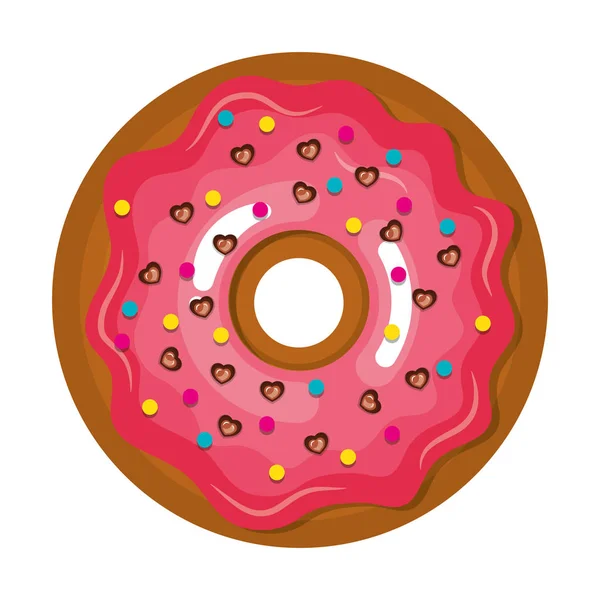 Delicious sweet donuts icon — Stock Vector