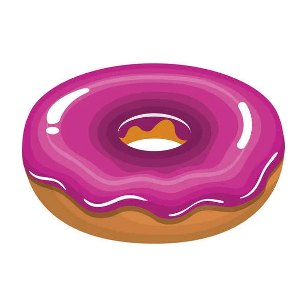 Heerlijke zoete donuts pictogram — Stockvector