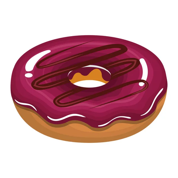 Delicioso dulce donuts icono — Archivo Imágenes Vectoriales