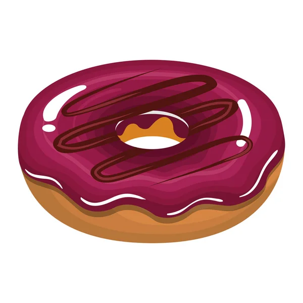 Leckere süße Donuts Symbol — Stockvektor