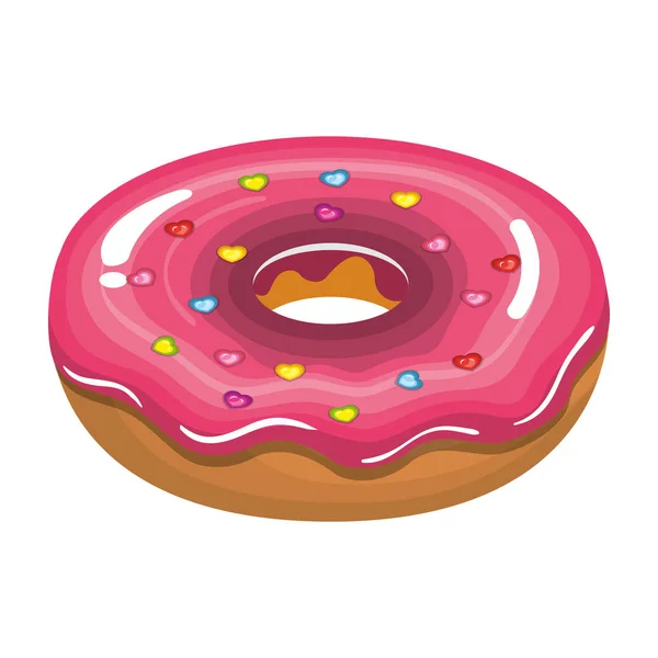 Heerlijke zoete donuts pictogram — Stockvector