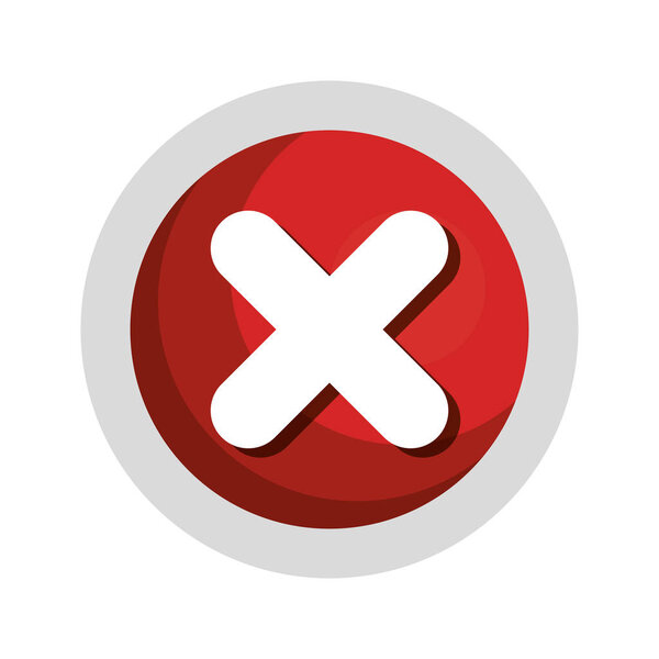 x button isolated icon