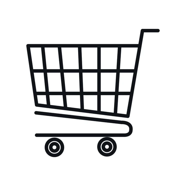 Shopping cart geïsoleerde pictogram — Stockvector