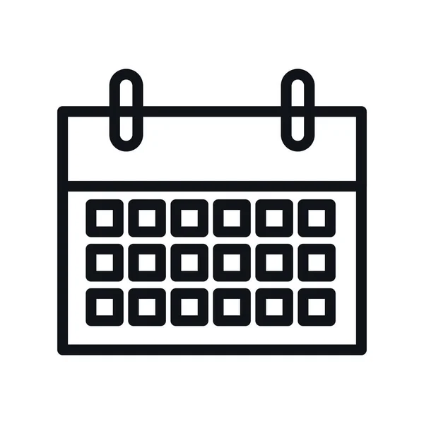 Recordatorio de calendario icono aislado — Vector de stock