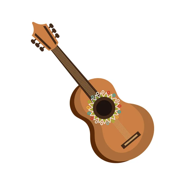 Guitare acoustique icône isolée — Image vectorielle