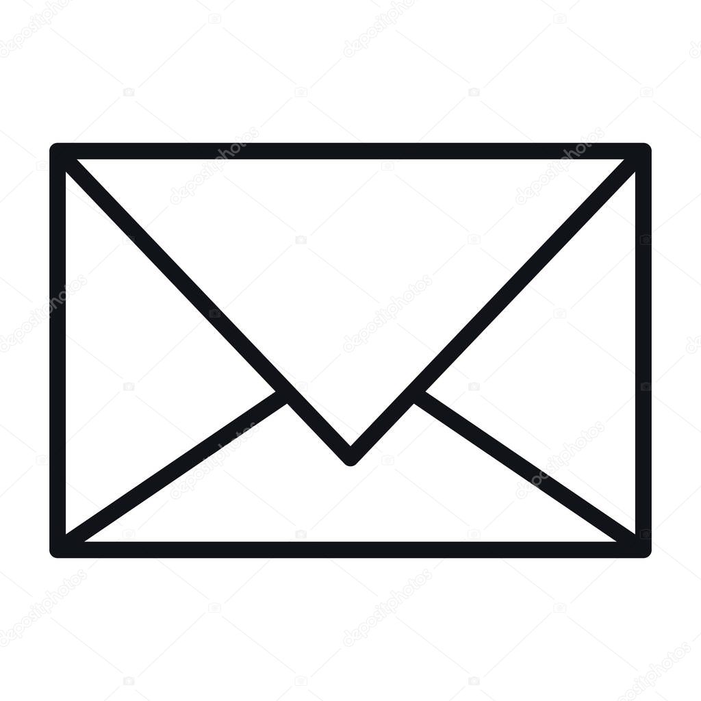 Vector: sobre carta  icono aislado de la carta sobre 
