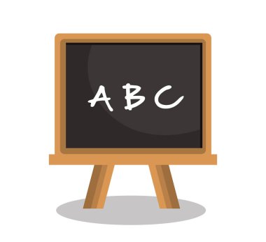 Kara tahta okul izole simgesi