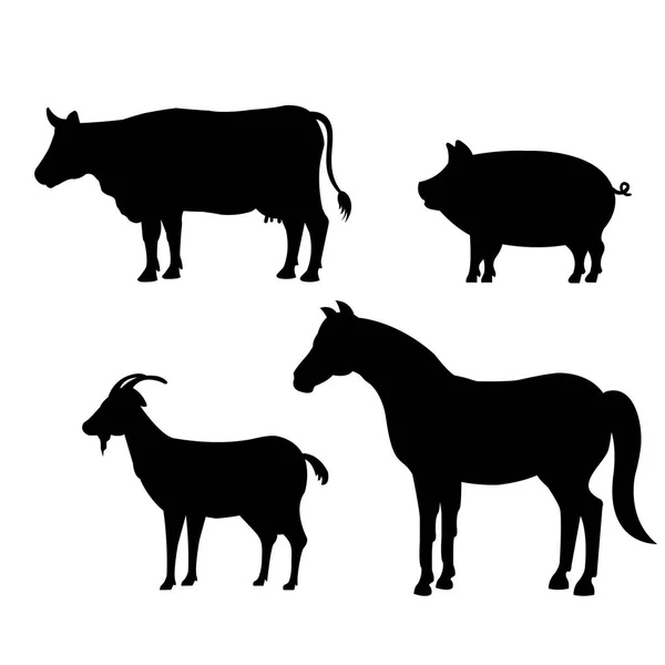 Animais fazenda ícone doméstico — Vetor de Stock