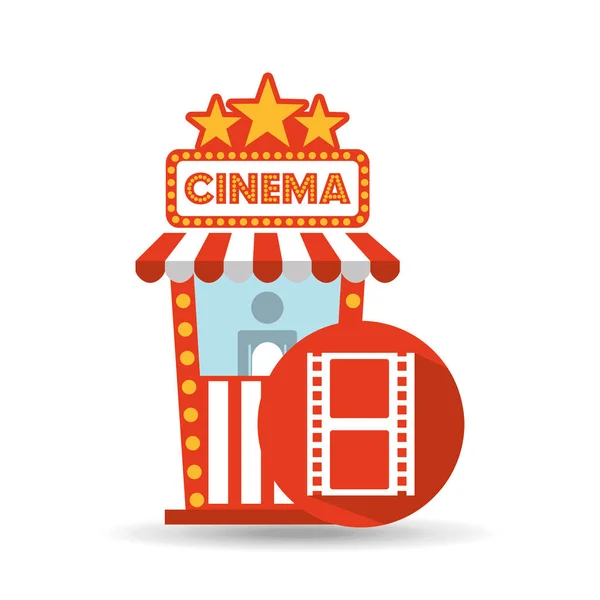 Cinema movie ticket office. film strip graphic — Stock Vector
