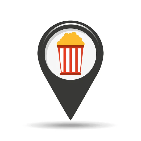 Symbol-Kino. Ikone Popcorn-Filmdesign — Stockvektor