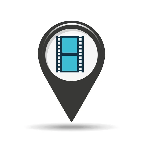 Symbol kino. ikonu filmový pás film design — Stockový vektor