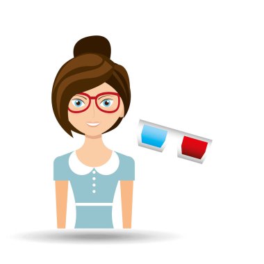 güzel kız kavramı sinema film gözlük simgesi