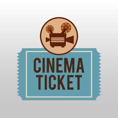 kamera film vintage bilet simgesi tasarım