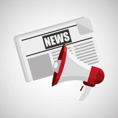 kavram haber kağıt megafon hoparlör grafiği