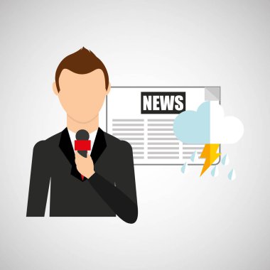 gazeteci adam hava tahmini gazete tasarım