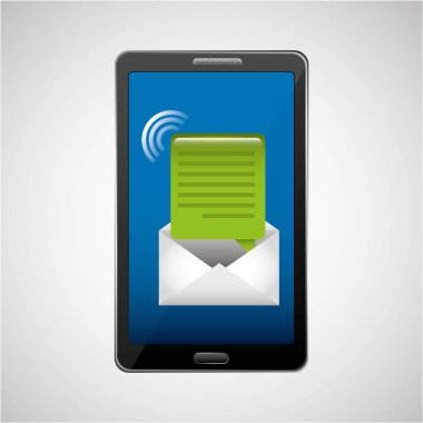 Mobil cep telefonu e-posta iletisi simgesi