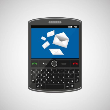 Mobil cep telefonu e-posta sohbet simgesi