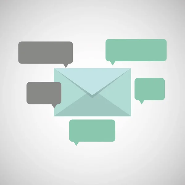 Concepto de correo electrónico mensaje chat icono — Archivo Imágenes Vectoriales