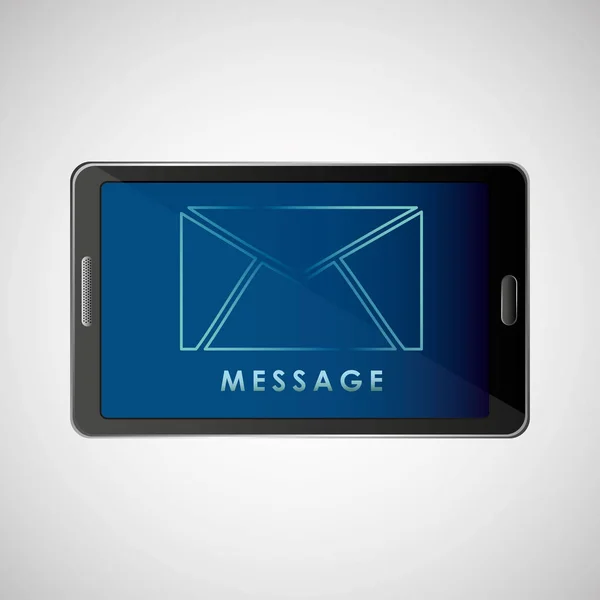 Concetto di smartphone e-mail messaggio chat icona — Vettoriale Stock