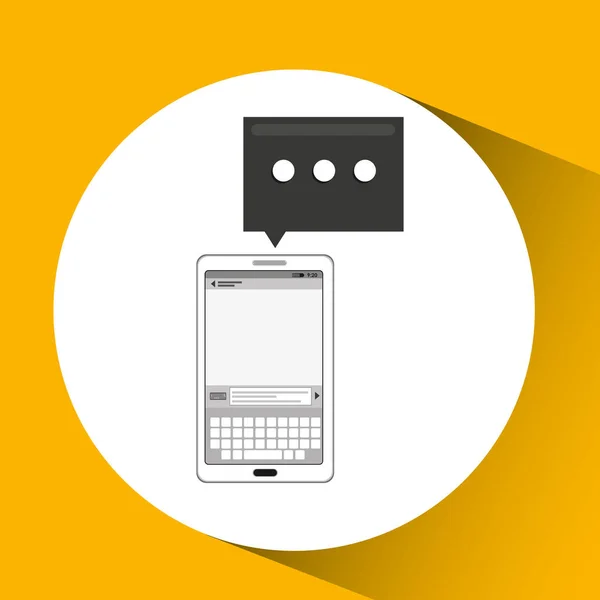 Ikona mobilní mobil SMS e-mailu — Stockový vektor