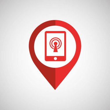 Smartphone kablosuz kavramı wifi PIN simgesi