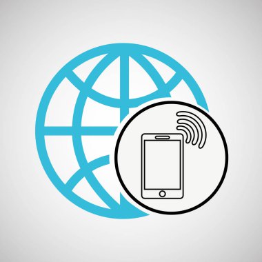 bağlantı concetp dünya smartphone wifi