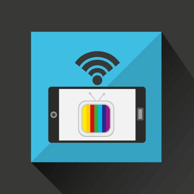 Smartphone tv internet wifi simgesi