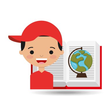sevimli çocuk kitap açık dünya