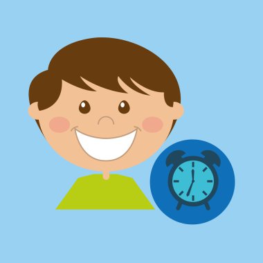 çocuk çizgi film Okulu Saat simgesi tasarımı