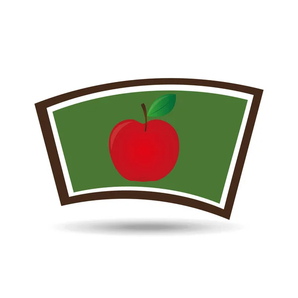 Школьный совет иконка яблочный дизайн — стоковый вектор