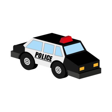 Polis araba simgesi tasarım