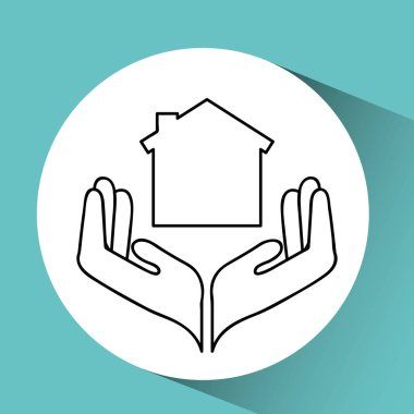 insurance house protection icon clipart