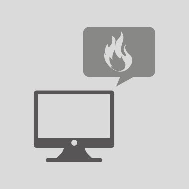 Küre simgesi simgesi yangın tasarım