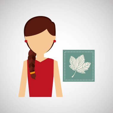 Kız simgesi doğa bırak