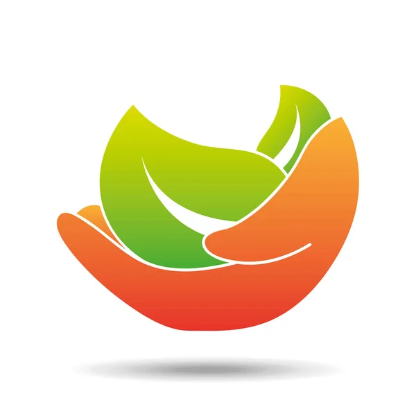 Natuur ecologische symbool pictogram ontwerp — Stockvector