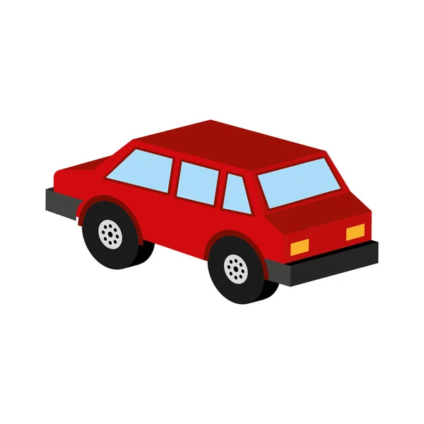 Coche rojo cupé icono de diseño — Vector de stock