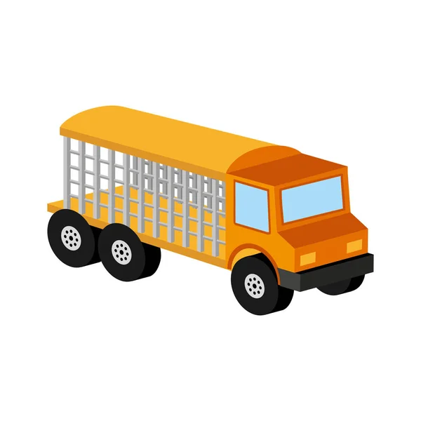 Animal transport truck icon graphic — Stock Vector