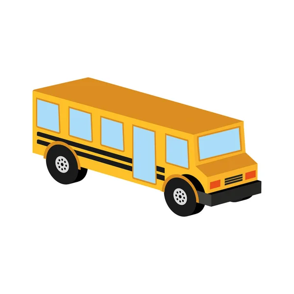 Ônibus amarelo escola ícone design — Vetor de Stock