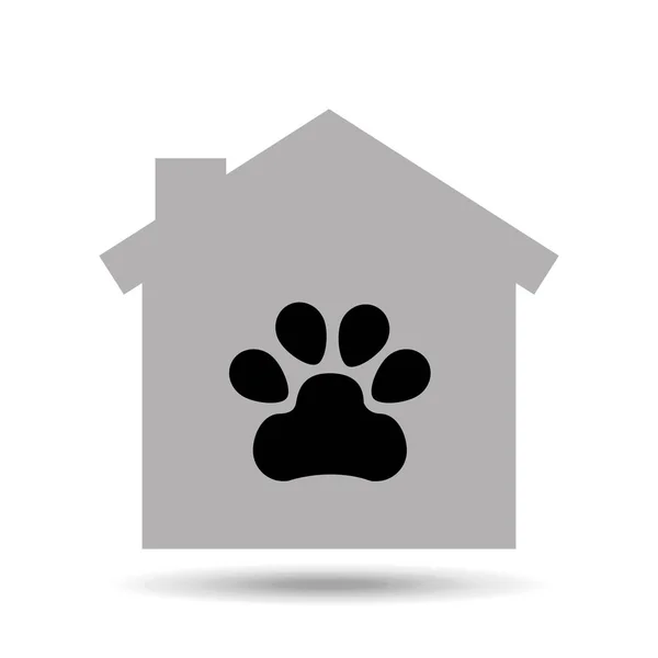 シンボル犬犬ホーム アイコン — ストックベクタ