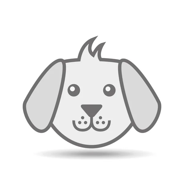 Πρόσωπό σκυλί κουτάβι εικονίδιο — Διανυσματικό Αρχείο