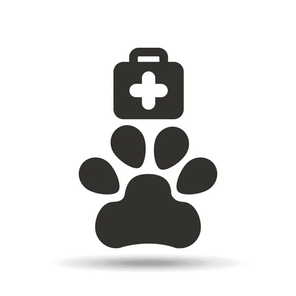 Icono del símbolo veterinario clínica — Archivo Imágenes Vectoriales