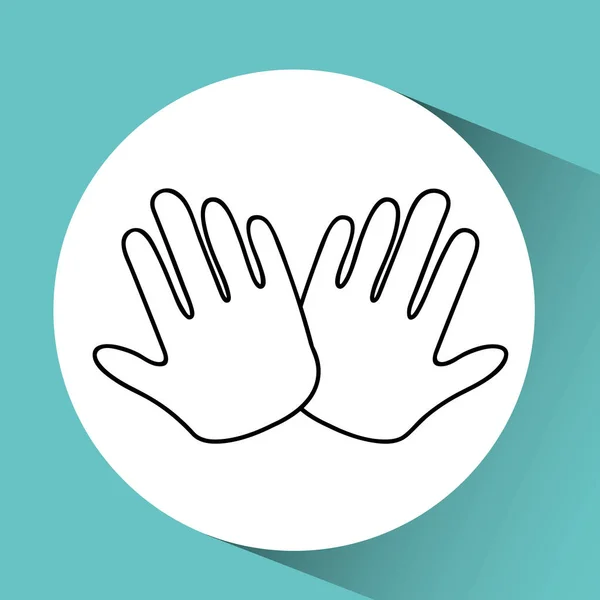 Mãos família conceito ícone design — Vetor de Stock