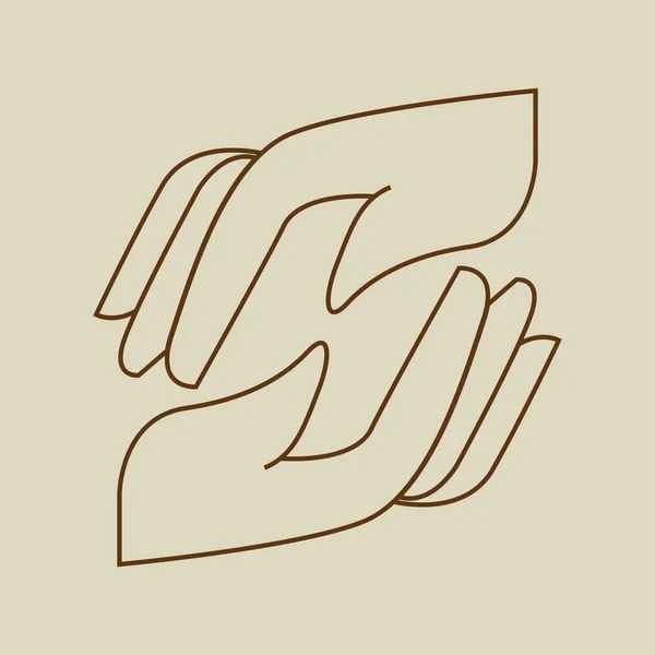 Hand hjälp symbol ikon design — Stock vektor