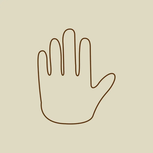 Geste main salutation icône — Image vectorielle