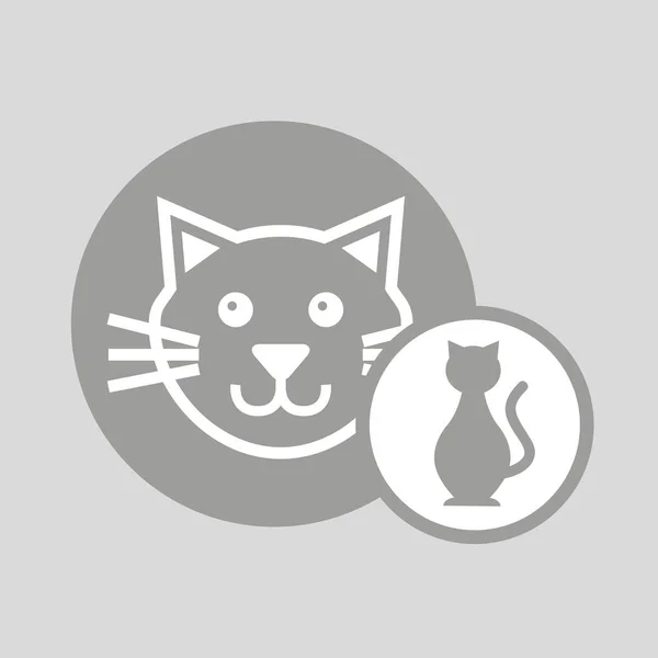 Sylwetka kota ikonę zwierzaka — Wektor stockowy