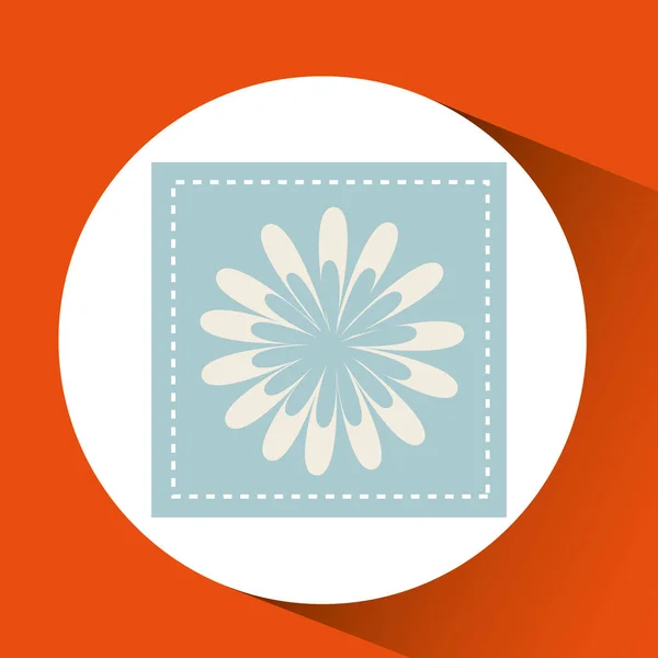 Flicka dekorativa ikonen kamomill blomma — Stock vektor