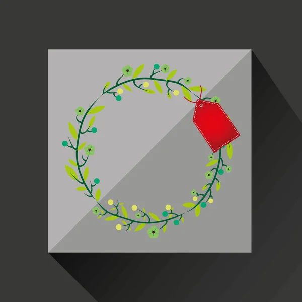 Boutique de design floral branches vertes icône — Image vectorielle